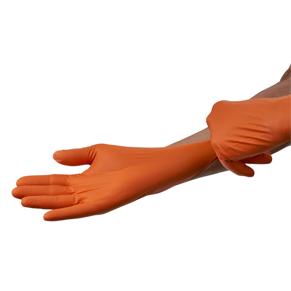 Guanti in nitrile spessorato forte 7 grip Maurer Plus tg.M cf. 50pz - immagine 3