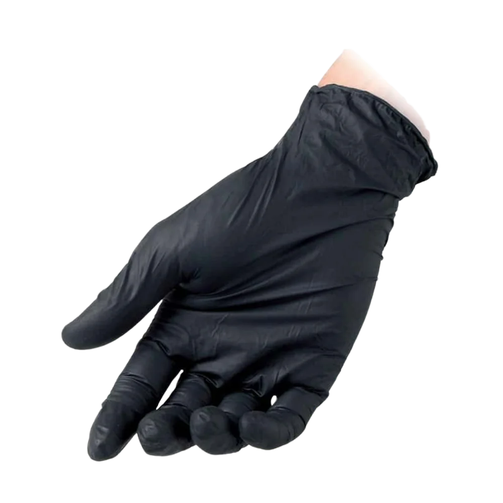 Guanti in nitrile neri senza polvere Reflexx 78 tg.9 100 pz - immagine 2
